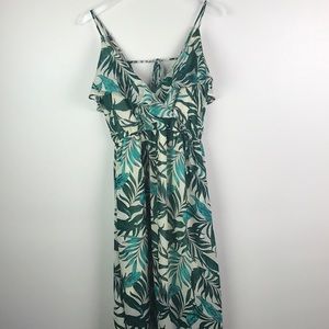 Tropical maxi dress size medium